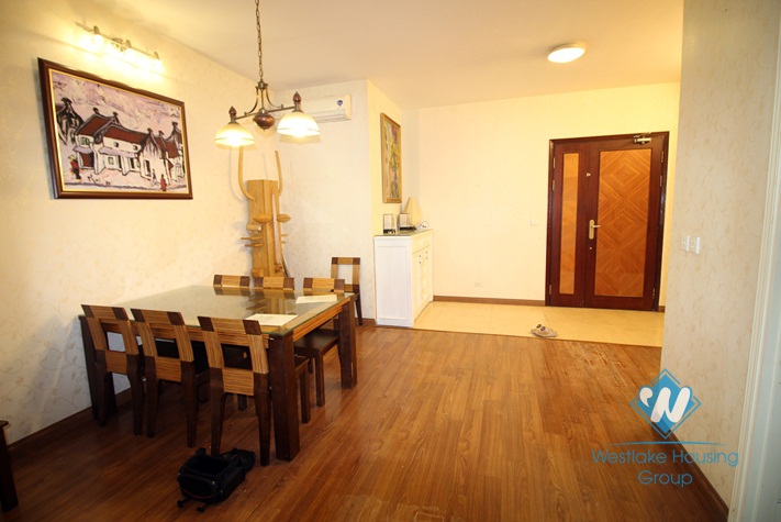 Fully furnished apartment with beautiful wooden floor is available for rent in Ciputra